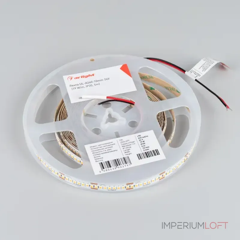 Светодиодная лента UL-A240-10mm 24V Day4000 (19W/m, IP20, 5m) Arlight 048126