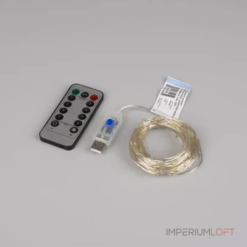 Светодиодная гирлянда ARD-DEW-HOME-10000-CLEAR-100LED-LIVE White6000 (5V, USB, ПДУ, ArdecoleD, IP20) Arlight 048709