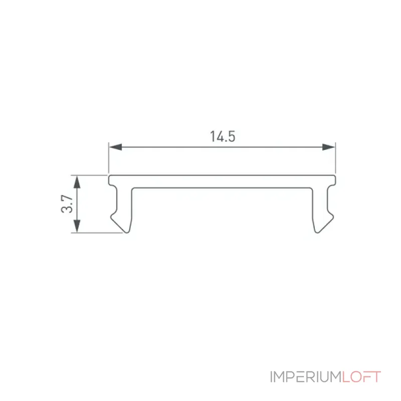 Рассеиватель SL-KANT-H18-2000 FLAT OPAL Arlight 049155