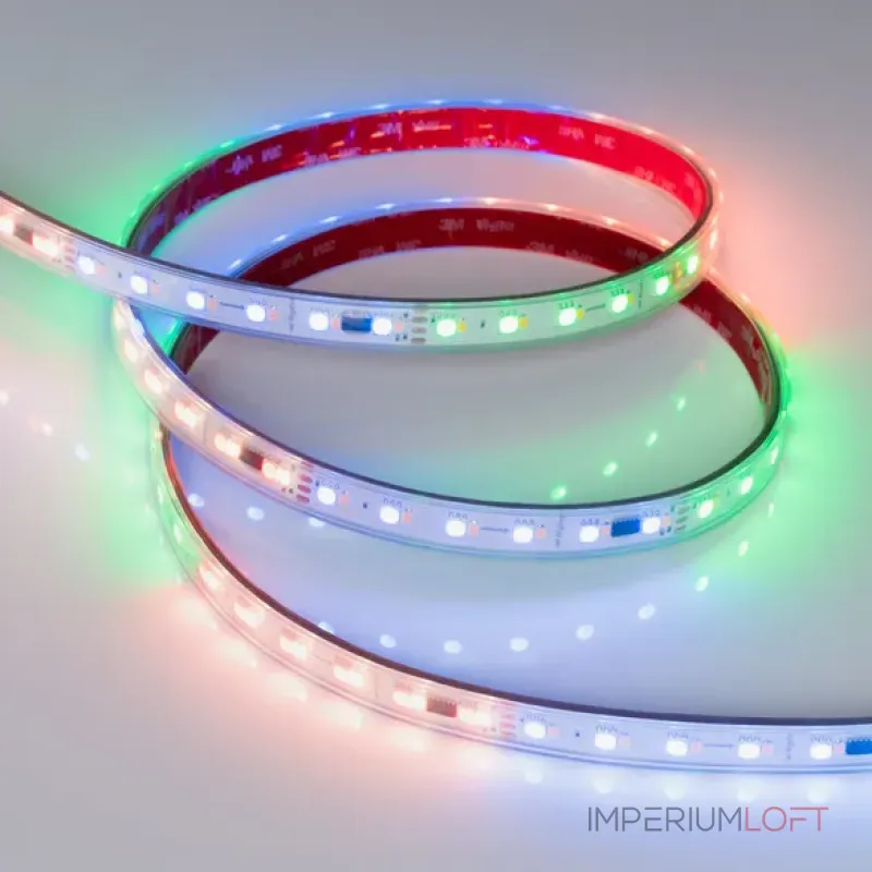 Светодиодная лента герметичная SPI-P-BA120-14mm 24V RGBW-White-PX6-BPT (16W/m, IP66, 5060/2835, 5m, бегущий огонь) Arlight 049401