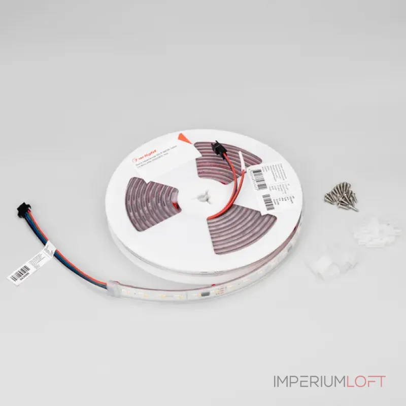 Светодиодная лента герметичная SPI-P-BA120-14mm 24V RGBW-White-PX6-BPT (16W/m, IP66, 5060/2835, 5m, бегущий огонь) Arlight 049401