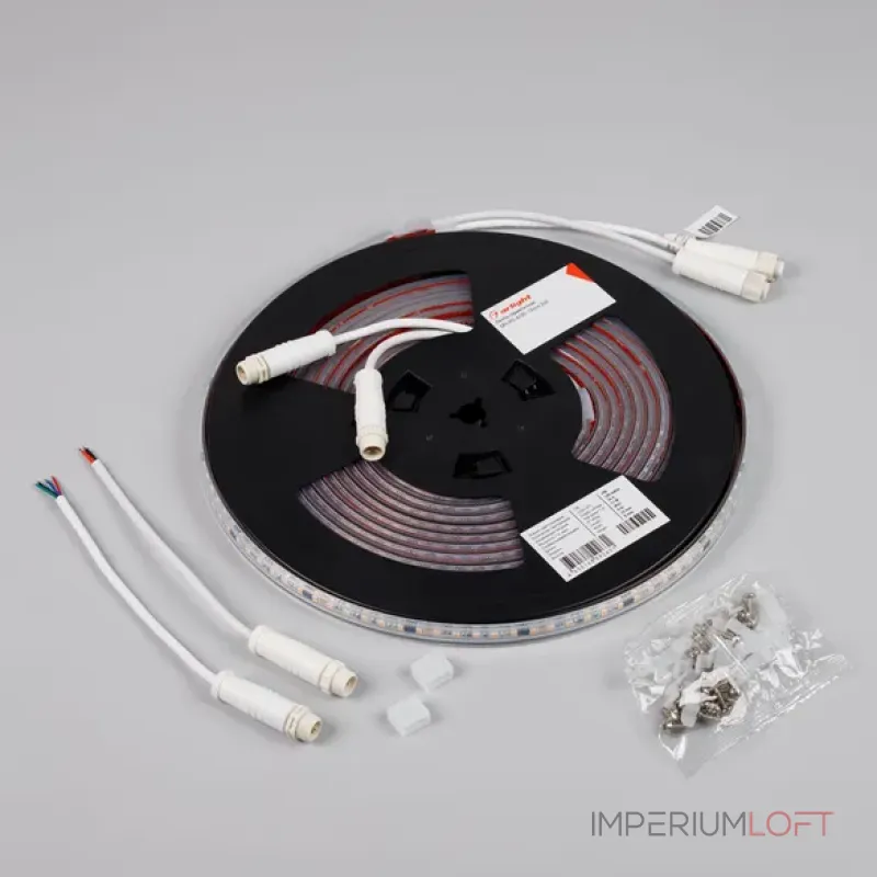 Светодиодная лента герметичная SPI-PS-A120-12mm 24V Warm3000-PX6-BPT (11W/m, IP67, 2835, 5m, бегущий огонь) Arlight 049447