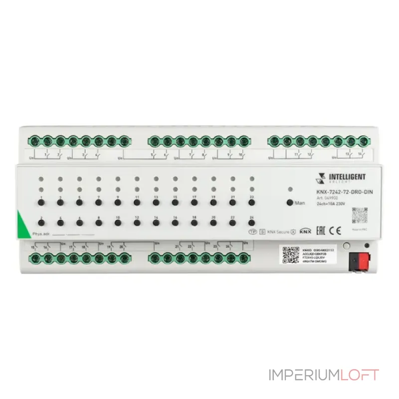 Arlight INTELLIGENT Релейный модуль KNX-7242-72-DRO-DIN Grey BUS 24x10A IARL IP20 049900
