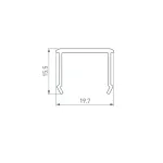 Рассеиватель СEIL-S18-SHADOW-SIDE-3000 OPAL Arlight 050491