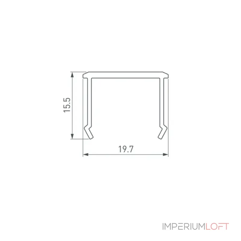 Рассеиватель СEIL-S18-SHADOW-SIDE-3000 OPAL Arlight 050491