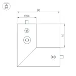 Угловой коннектор ROUND-D36-360-90 BLACK Arlight 050543
