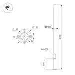 Опора в комплекте с осветительным прибором OXOR-OT1-D108-L3000 (BK) Arlight 050568