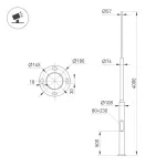 Опора в комплекте с осветительным прибором OXOR-OT3-D108-L4000 (BK) Arlight 051327