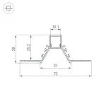 Профиль для светодиодной ленты COMFORT10-V-FANTOM-2000 BLACK Arlight 052541