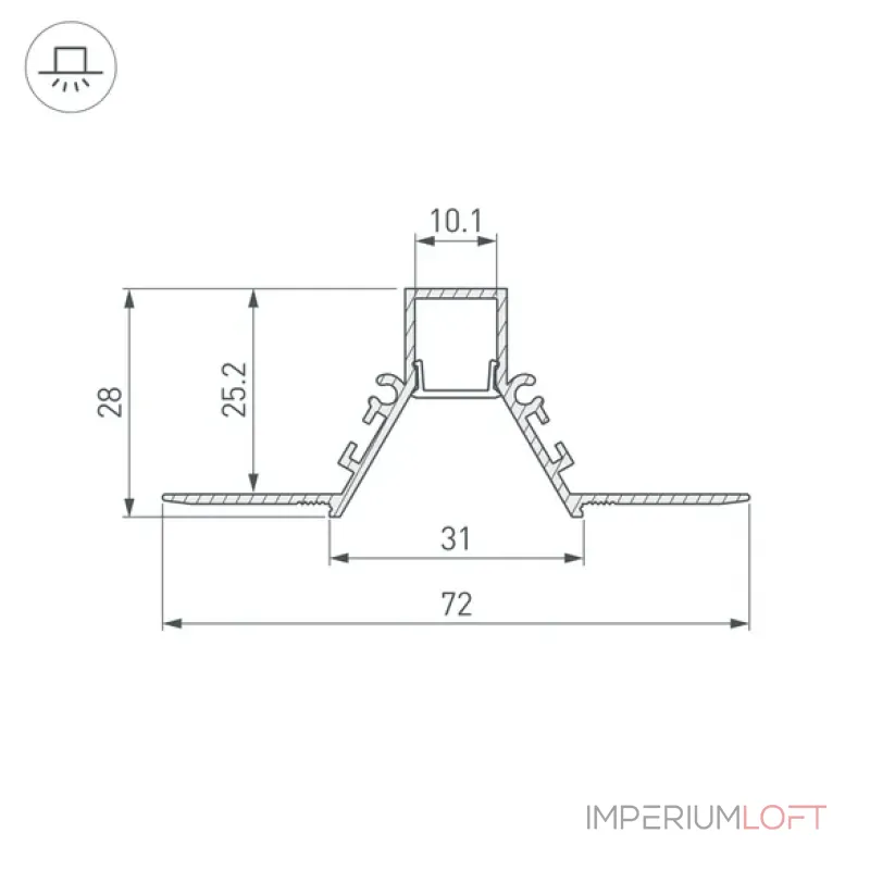 Профиль для светодиодной ленты COMFORT10-V-FANTOM-2000 BLACK Arlight 052541 Профиль для светодиодной ленты COMFORT10-V-FANTOM-2000 BLACK Arlight 052541