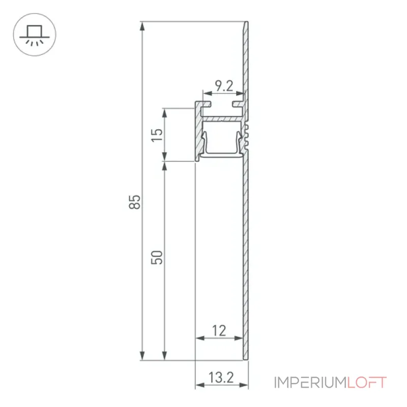 Профиль для светодиодной ленты ARH-PLINTUS-50-FANTOM-3000 BLACK Arlight 052699 Профиль для светодиодной ленты ARH-PLINTUS-50-FANTOM-3000 BLACK Arlight 052699