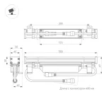 Прожектор AR-LINE-500-9W Warm3000 (GR, 15 deg, 230V, IP65) Arlight 052891