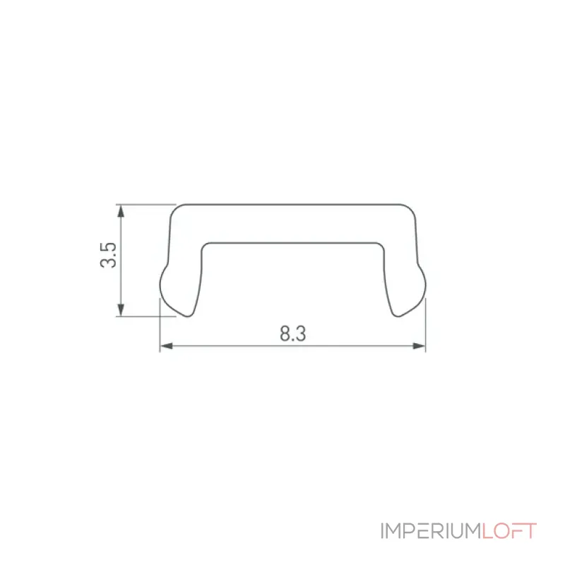 Рассеиватель LINE-1019-W8-2000 OPAL Arlight 053427