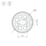 Гибкий профиль WPH-FLEX-ROPE-D22-360deg-S8-10m WHITE Arlight 053828