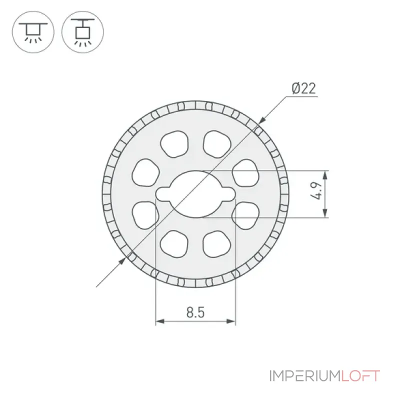 Гибкий профиль WPH-FLEX-ROPE-D22-360deg-S8-10m WHITE Arlight 053828
