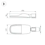 Уличный консольный светильник Arlight 53871