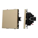 Выключатель звонковый 1 клавишный софт-тач золотой песок SWT-MKR1-SFPL-GD (250V, 10A) Arlight 054271(2)