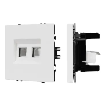 Механизм сдвоенной телефонной розетки SCT-NOBE-MTL2-SFPL-WH (RJ-11 4C) Arlight 054308 Механизм сдвоенной телефонной розетки SCT-NOBE-MTL2-SFPL-WH (RJ-11 4C) Arlight 054308