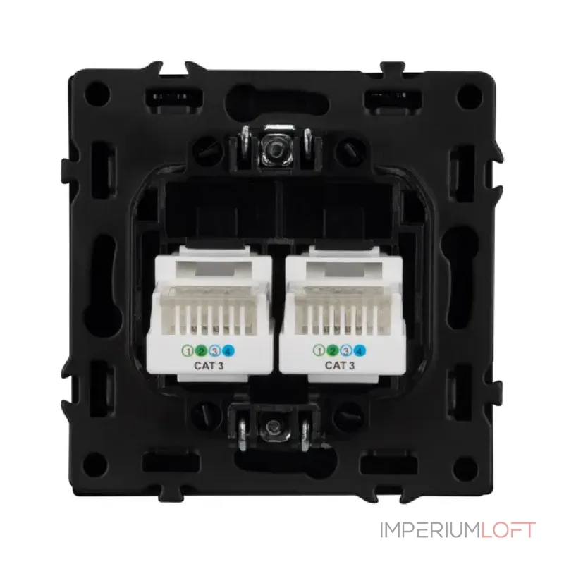 Розетка телефонная двойная софт-тач SCT-MTL2-SFPL-GR (2хRJ-11 4C) Arlight 054311(1)