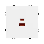 Механизм розетки с быстрой USB зарядкой SCT-NOBE-MUAC-SFPL-FC-WH (65W QC3) Arlight 054316