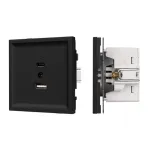 Механизм USB розетки O-MUAC-SFPL-BK (5V 3A QC3) Arlight 054536