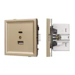 Механизм USB розетки O-MUAC-SFPL-GD (5V 3A QC3) Arlight 054537