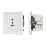 Механизм USB розетки O-MUAC-SFPL-WH (5V 3A QC3) Arlight 054539