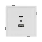 Механизм USB розетки O-MUAC-SFPL-WH (5V 3A QC3) Arlight 054539