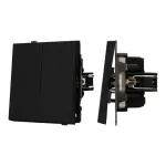 Механизм выключателя двухклавишный непроходной SWT-TENDO-MK02-SFPL-BK (230V 10A) Arlight 054544