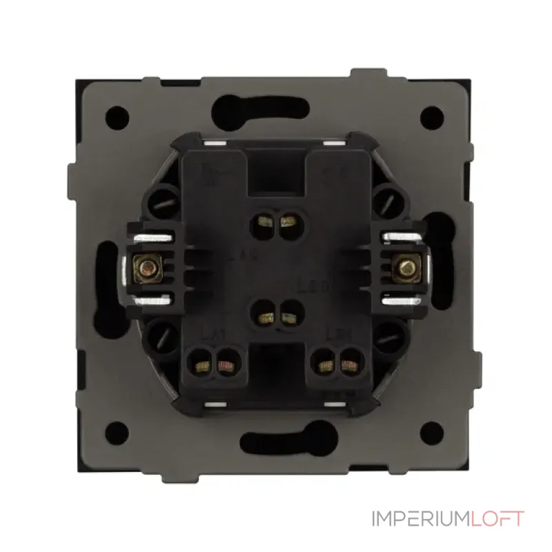 Механизм выключателя двухклавишный непроходной SWT-TENDO-MK02-SFPL-GR (230V 10A) Arlight 054546