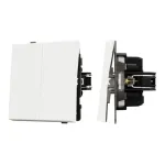 Механизм выключателя двухклавишный непроходной SWT-TENDO-MK02-SFPL-WH (230V 10A) Arlight 054547