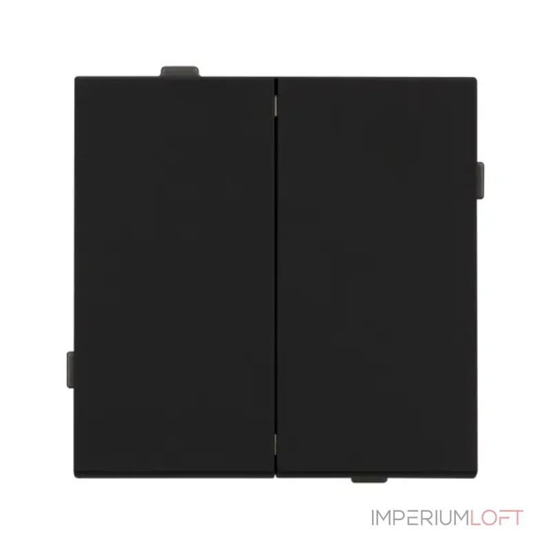 Механизм выключателя двухклавишный проходной SWT-TENDO-MKP2-SFPL-BK (230V 10A) Arlight 054553