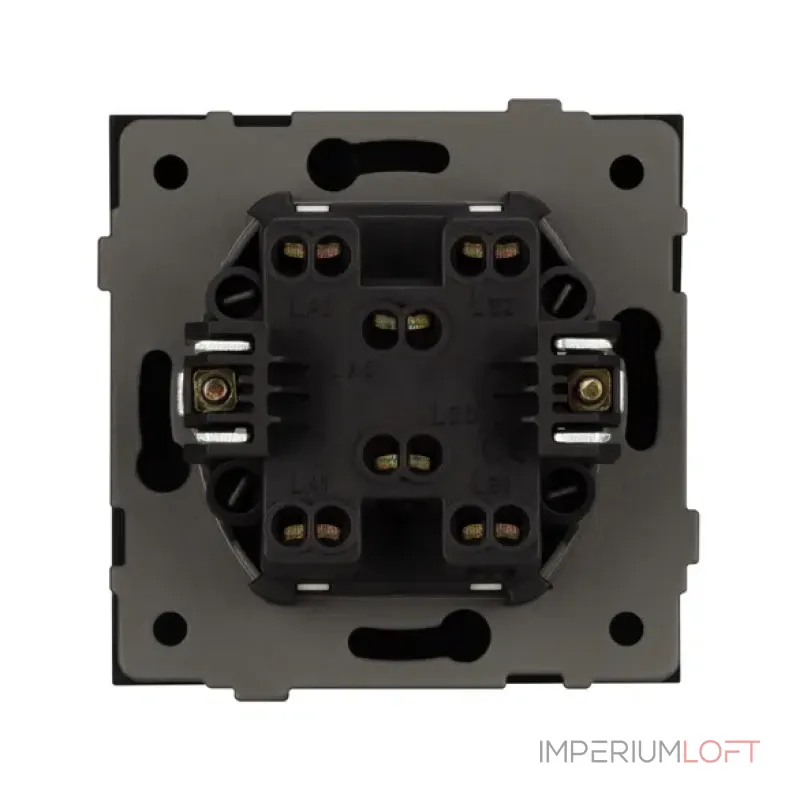Механизм выключателя двухклавишный проходной SWT-TENDO-MKP2-SFPL-BK (230V 10A) Arlight 054553