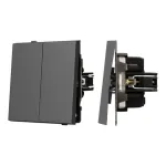 Механизм выключателя двухклавишный проходной SWT-TENDO-MKP2-SFPL-GR (230V 10A) Arlight 054555