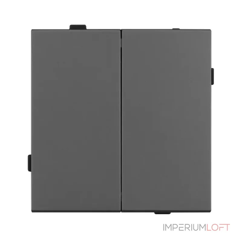 Механизм выключателя двухклавишный проходной SWT-TENDO-MKP2-SFPL-GR (230V 10A) Arlight 054555