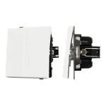 Механизм выключателя двухклавишный проходной SWT-TENDO-MKP2-SFPL-WH (230V 10A) Arlight 054556