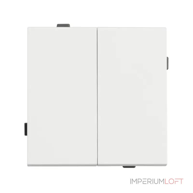 Механизм выключателя двухклавишный проходной SWT-TENDO-MKP2-SFPL-WH (230V 10A) Arlight 054556