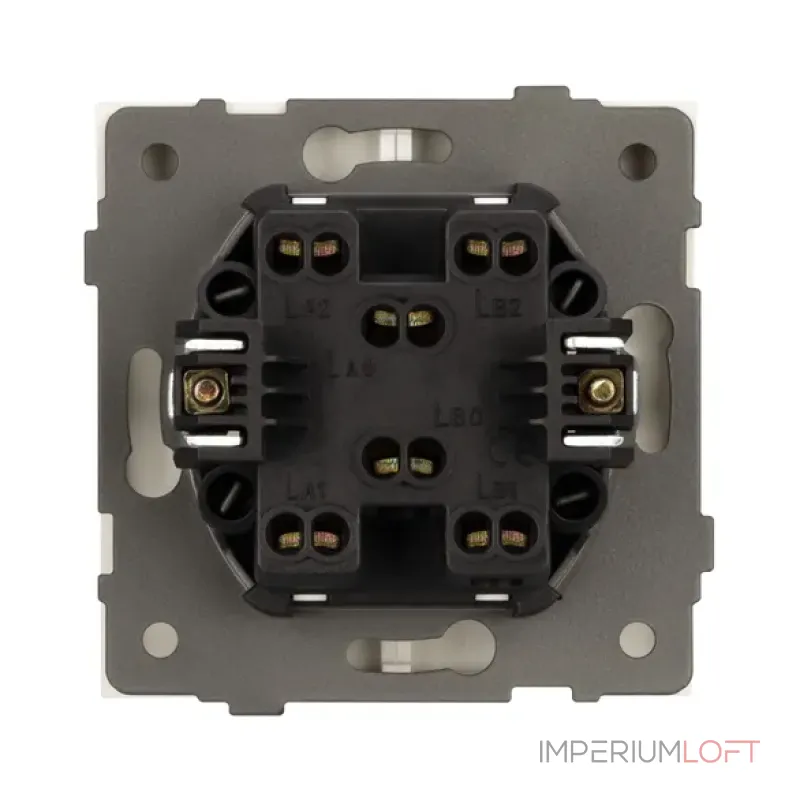 Механизм выключателя двухклавишный проходной SWT-TENDO-MKP2-SFPL-WH (230V 10A) Arlight 054556