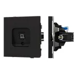 Механизм компьютерной розетки O-MPC1-SFPL-BK (RJ-45 CAT6) Arlight 054591