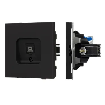 Механизм компьютерной розетки O-MPC1-SFPL-BK (RJ-45 CAT6) Arlight 054591 Механизм компьютерной розетки O-MPC1-SFPL-BK (RJ-45 CAT6) Arlight 054591