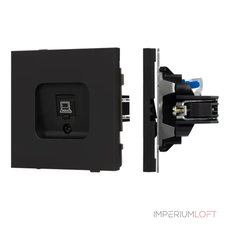 Механизм компьютерной розетки O-MPC1-SFPL-BK (RJ-45 CAT6) Arlight 054591 Механизм компьютерной розетки O-MPC1-SFPL-BK (RJ-45 CAT6) Arlight 054591