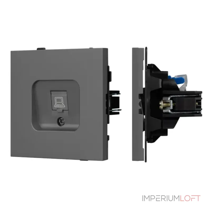 Механизм компьютерной розетки O-MPC1-SFPL-GR (RJ-45 CAT6) Arlight 054593 Механизм компьютерной розетки O-MPC1-SFPL-GR (RJ-45 CAT6) Arlight 054593