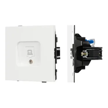 Механизм компьютерной розетки O-MPC1-SFPL-WH (RJ-45 CAT6) Arlight 054594