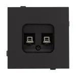 Механизм компьютерной розетки двойной O-MPC2-SFPL-BK (RJ-45 CAT6) Arlight 054595