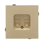 Механизм компьютерной розетки двойной O-MPC2-SFPL-GD (RJ-45 CAT6) Arlight 054596