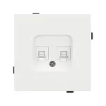 Механизм компьютерной розетки двойной O-MPC2-SFPL-WH (RJ-45 CAT6) Arlight 054598