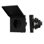 Механизм розетки влагозащищённый O-MCP-SFPL-BK (230V 16A) Arlight 054599