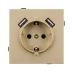 Механизм розетки с USB зарядкой O-MUAA-SFPL-GD (230V 16A) Arlight 054604