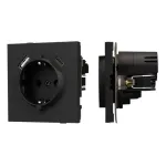 Механизм розетки с USB зарядкой O-MUAC-SFPL-BK (230V 16A) Arlight 054607