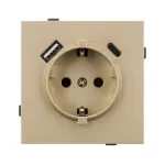Механизм розетки с USB зарядкой O-MUAC-SFPL-GD (230V 16A) Arlight 054608